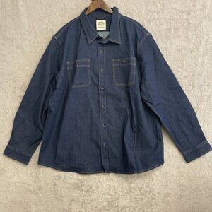 NWOT Blake Shelton Lands' End Men's XXL Denim Stretch Shirt Jacket